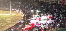 Thousands of Kenyans at the Ithookwe stadium in Kitui for the Mashujaa Day celebrations.